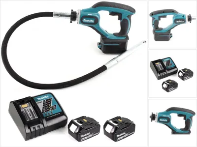 Produktbild von Makita DVR 450 RM Akku Betonverdichter 18V + 2x Akku 4,0Ah + Ladegerät