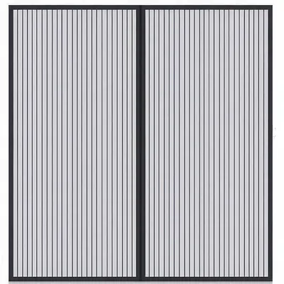 Produktbild von Magnet-Fliegengitter 120×120 cm,verdichtetes Streifen-Netz, inkl. Klettband & Nägel,einfach zu installieren,reißfest,wind- & wetterfest, mückensicher