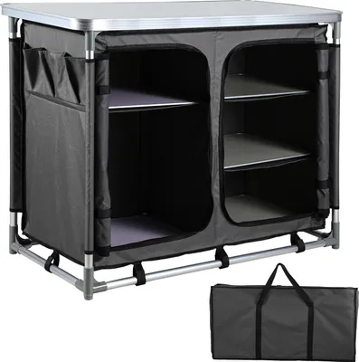Obrázok produktu pre Aopunly kempingová kuchyňa, kuchynský box, skladacia skrinka 97x78x50cm, vrátane tašky na prenášanie, skrinka na varenie pre kempovanie