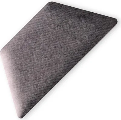 Produktbild von TAPHICEROS Halb Hex Wandpaneel Polsterpaneel, 30x15 cm, Oben/Unter, 1stk, ALOVA 88, Graphit, Wandkissen Halb Hexagon Wandpolster Kopfteil für Bett Gepolstert Polsterplatte