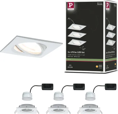 Obrázek produktu pro Paulmann LED vestavné svítidlo Nova sada 3 otočných svítidel