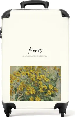 Produktbild von NoBoringSuitcases.com® Koffer Handgepäck Trolley Rollkoffer Kleine Reisekoffer mit 4 Rollen - Kunst - Monet - Alte Meister - Stillleben - Vintage - Cabin Size < 55x40x23 cm & 55x40x20 cm - Fotokoffer - Kabinenkoffer - BoardgepäckHandgepäck Koffer 55x35x20 cm, 36L,