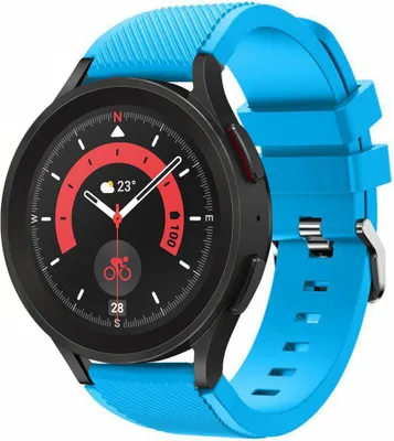 Produktbild von Strap-it Samsung Galaxy Watch 5 Pro Silikonarmband (Hellblau)