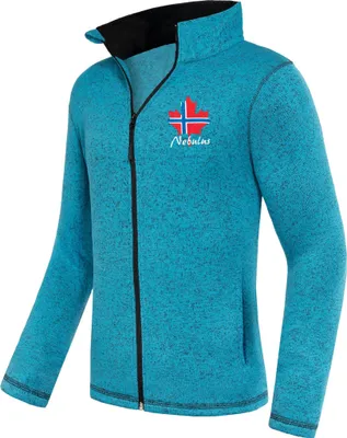 Produktbild von Nebulus Fleecejacke CHIOS Herren, warme Fleece Jacke, mit langem Full-Zip Reißverschluss, P5180 - Herren, türkis-schwarz, L