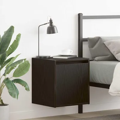 Image de vidaXL Tables de chevet murales 2 pcs. noir 38x34x40 cm
