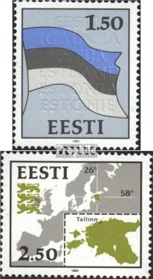 Produktbild von Briefmarken Estland 1991 Mi 174-175 (kompl.Ausg.) postfrisch Symbole