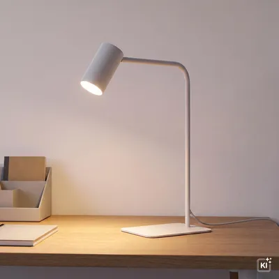 Obrázek produktu pro Stolní lampa kovová GU10 45 cm vysoká nastavitelná bílá Moderní, Obrázek vytvořený pomocí AI