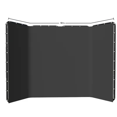 Immagine prodotto di Sfondo cromatico, formato 240x400 cm, tessuto antipiega, 240x400cm nero