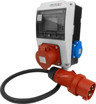 Immagine prodotto di Quadro di distribuzione a parete XS 16A 2x230V IP44 Quadro di distribuzione di energia con timer astronomico Completamente cablato Doktorvolt DV-5329-D