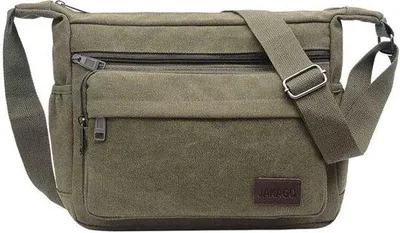 Image de Sac bandoulière Famanu, imperméable, couleur verte, avec plusieurs compartiments