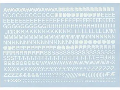 Produktbild von Aufkleber Ziffern weiß, Folie, 7 mm, 1 Bogen