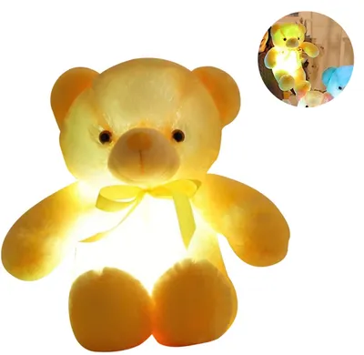 Produktbild von Leuchtende LED Bunte Teddy Nachtlichter Leuchtendes Leuchten Glühender Teddybär Kuscheltier Plüschtier Kinder Frauen