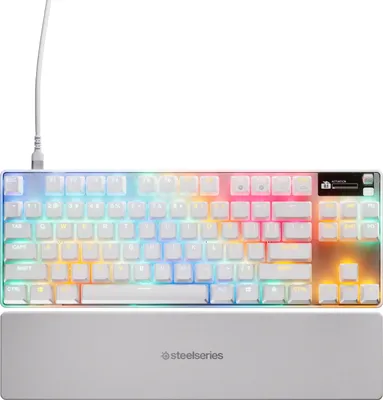 Zdjęcie produktu dla Steelseries APEX PRO TKL GEN 3, Bez bloku numerycznego (80 - 87%), Przewodowa, USB, Magnetic-mechanical key switch, RGB LED, Biały