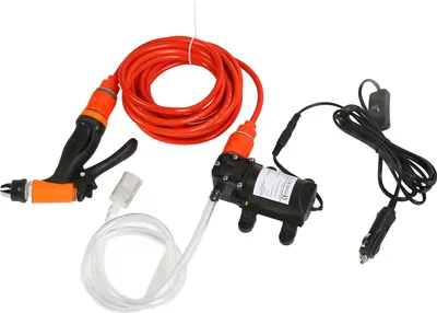 Zdjęcie produktu dla elektryczna myjnia wysokociśnieniowa 12V, maszyna czyszcząca, pompa wodna, pistolet spustowy, zestaw do mycia