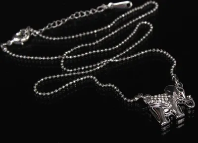 Produktbild von Halskette mit Elefant Anhänger Kette Strass