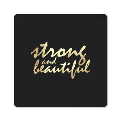 Produktbild von MuchoWow® Mauspad Mousepad Zitate - Motivation - Schwarz - Gold 30x30 cm - Mousepads - Maus Mat - Pad - Mausunterlage - Gaming