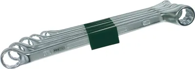 Produktbild von Dönges Doppelringschlüsselsatz DIN 838, Chrom-Vanadium, 12-teilig