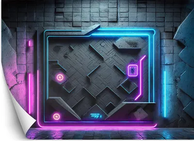 Produktbild von Vlies fototapete Neon Futuristische Abstraktion 200x140 cm Feeby Lila inkl. Kleber einfache Montage