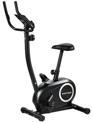 Produktbild von Heimtrainer Fahrrad Höhenverstellbar Hometrainer mit APP Magnetwiderstand LCD-Monitor Pulssensoren Handyhalterung
