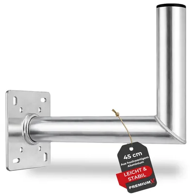 Zdjęcie produktu dla Aluminiowa wspornika ścienna do anteny satelitarnej, 45 cm