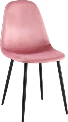 Produktbild von CLP Esszimmerstuhl Napier gepolstert mit Rückenlehne pink Material Samt