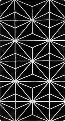 Produktbild von BELIANI Teppich Schwarz Viskose 80 x 150cm geometrisches Muster in Silber Kurzflor rechteckig Glamour Look