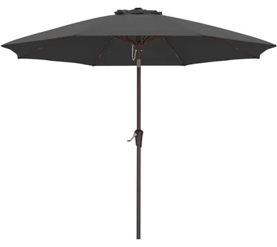 Zdjęcie produktu dla Parasol z korbą, ciemnoszary, UV50+, średnica 270 cm, aluminium