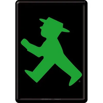 Image de Nostalgic-Art - Carte postale en métal - Berlin - Ampelmann - Vert