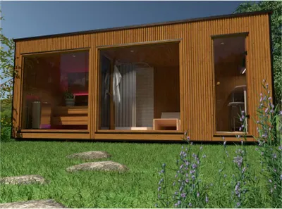 Obrázok produktu pre Moderne Außensauna Trockensauna Sauna Massivholzsauna Terrassensauna Gartensauna