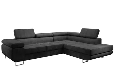 Produktbild von AX LIVING Couch L Form Kanya Grau 275cm mit Bettfunktion & Stauraum R
