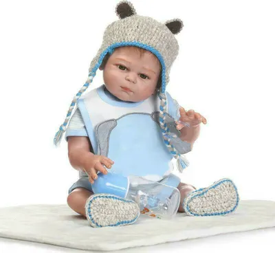 Produktbild von 50cm Ganzkörper Silikon Vinyl Reborn Babypuppen Doll Junge Anatomisch Richtig
