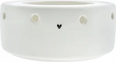 Produktbild von Stövchen für Teekanne HEART mit schwarzem Herz D. 15cm Bastion Collections