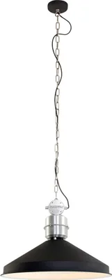 Produktbild von Steinhauer Pendelleuchte Zappa 1-flammig Schwarz Matt/ Alu Matt/ Weiß 54x54cm