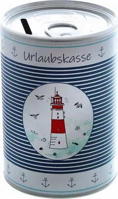 Produktbild von Spardose Urlaubskasse Konservendose Spartopf Sparbüchse