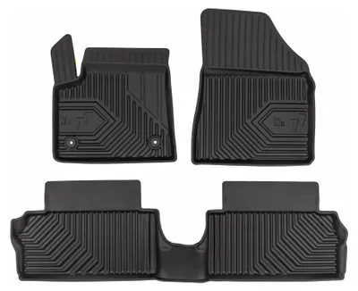 Produktbild von Gummi-Fußmatten Vorne + Tunnel für Fiat Grande Panda 2024- (Schrägheck) – Schwarz, passgenau