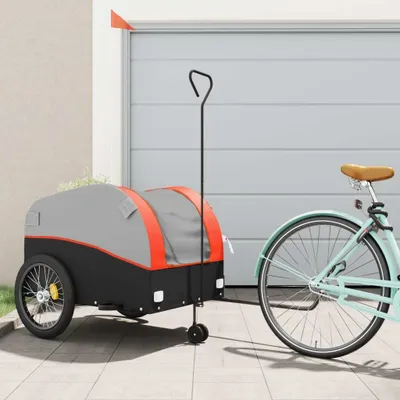 Produktbild von Stabli Möbel Fahrradanhänger Schwarz und Orange 45 kg Eisen - Fahrradanhänger CC2504660 1parcel