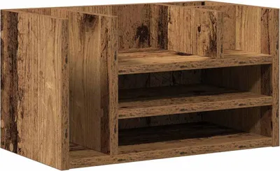 Zdjęcie produktu dla vidaXL Organizer na biurko z odzyskanego drewna 44,5 x 24 x 25 cm materiał drewnopochodny