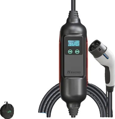 Image de Chargeur pour véhicules électriques, puissance de 11 kW, modèle portable, 11 kW, 16 A, triphasé, type 2