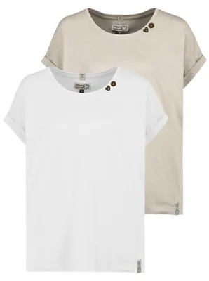 Produktbild von Sublevel T-Shirt 2er Set mit Rundhals Knöpfen bequem Größe: S