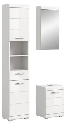 Produktbild von xonox.home Badkombination Scout Weiß hochglanz / Weiß 92 x 191 x 34 cm