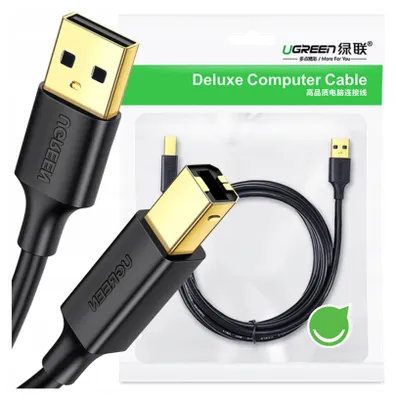 Produktbild von Ugreen 10352, 3 m, USB A, USB B, USB 2.0, 0,48 Gbit/s, Schwarz