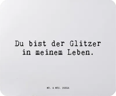 Produktbild von Mr. & Mrs. Panda Mauspad Du bist der Glitzer... - Aquarellblau - Geschenk, mousematte, Spruch Freundin, Kompliment, Mouse Pad, Glitzer, laptop mousepad, Beste, Sprüche
