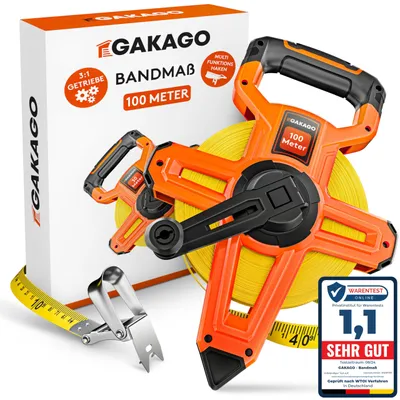 Zdjęcie produktu dla Gakago Bandmaß - 3-fach übersetztes Rollmaßband