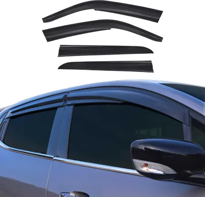 Obrázok produktu pre 4x veterný deflektor pre Renault Thalia 2008-2012 tmavý akryl