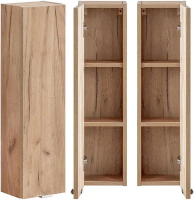 Produktbild von Badezimmer Hängeschrank TOSKANA-56 in Wotaneiche Nb. B/H/T ca. 20/75/16cm
