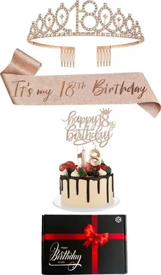 Produktbild von Party-Set 18. Geburtstag Accessoires Erwachsene roségold - Einheitsgröße