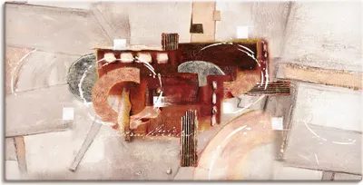 Produktbild von ARTland Leinwandbild Abstrakte Kreise Größe: 100x50 cm