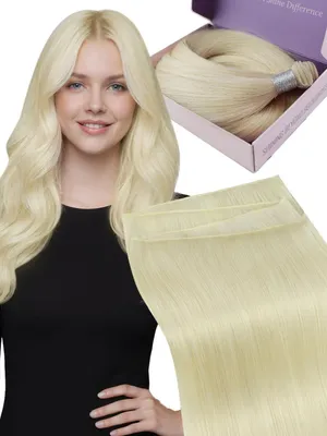 Obrázok produktu pre Prírodné vlasové pramienky na prišitie, farba: svetloblond