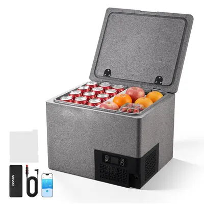Immagine prodotto di Frigorifero portatile a compressore VEVOR da 40 L, frigorifero da auto in EPP ultraleggero, congelatore elettrico con controllo tramite app, 12 V/24 V CC, da -10 °C a 10 °C, per camion, furgoni, camper, SUV, barche, viaggi e campeggio
