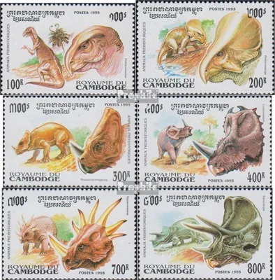 Produktbild von Briefmarken Kambodscha 1995 Mi 1486-1491 (kompl.Ausg.) postfrisch Prähistorische Tiere